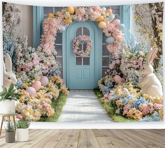 Ostern Backdrops für Fotografie Frühlingsblüte Gateway Eier Backdrop CSH2-46