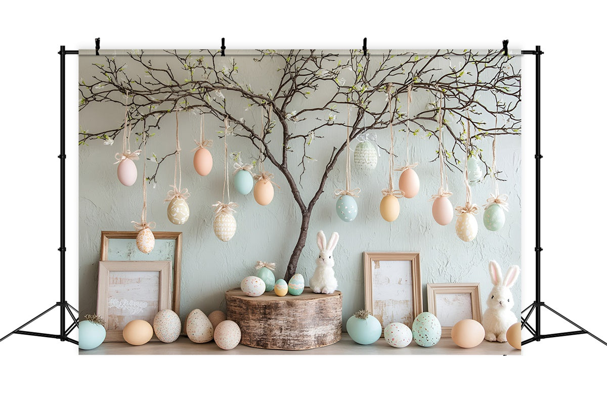 Ostern Backdrops Fotografie Frühling Hase Ei Baum Hintergrund CSH2-51