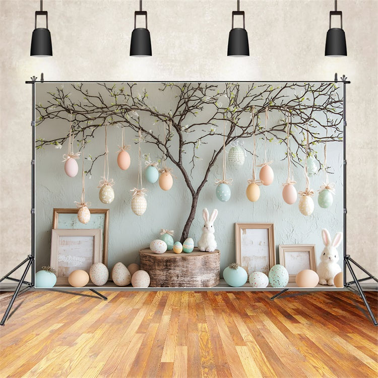 Ostern Backdrops Fotografie Frühling Hase Ei Baum Hintergrund CSH2-51
