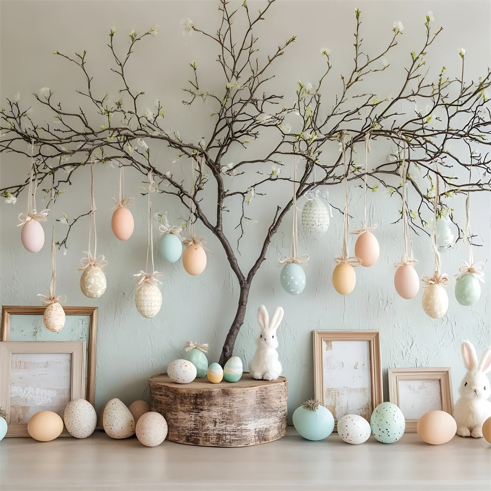 Ostern Backdrops Fotografie Frühling Hase Ei Baum Hintergrund CSH2-51