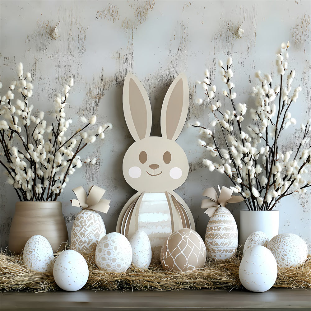 Ostern Backdrops Skurrile Hasen Bunte Eier Backdrop CSH2-54