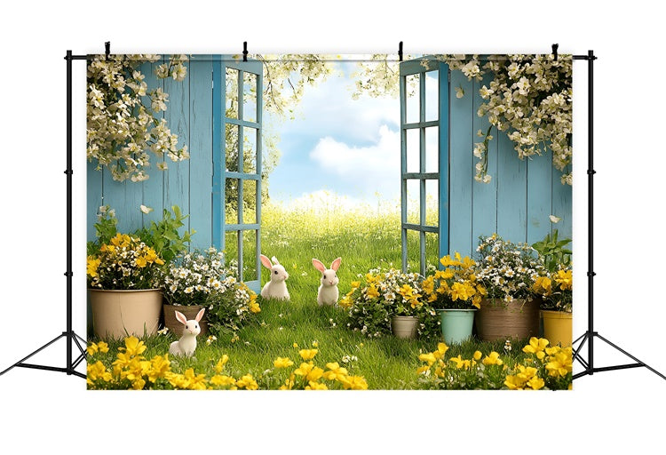 Ostern Backdrop Fotografie Frühling Hase Sonnige Wiese Hintergrund CSH2-64