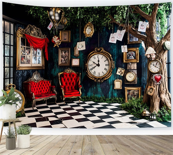 Ostern Backdrop Ideen Mystical Wonderland Uhr Zimmer Backdrop CSH2-69