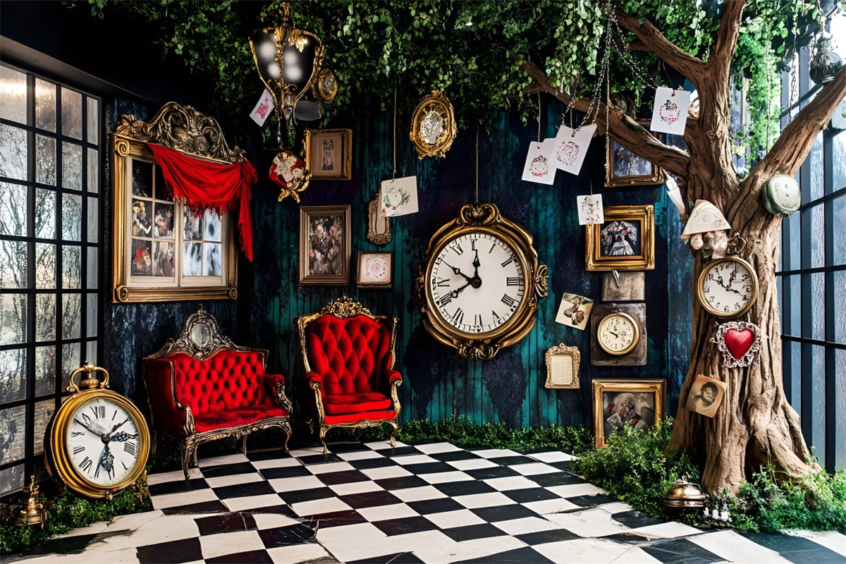 Ostern Backdrop Ideen Mystical Wonderland Uhr Zimmer Backdrop CSH2-69