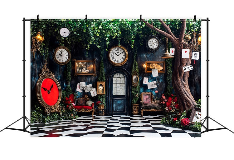 Ostern Fotografie Backdrops Magische Karten Uhrturm Backdrop CSH2-70