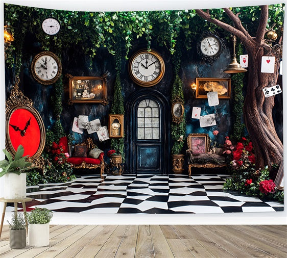 Ostern Fotografie Backdrops Magische Karten Uhrturm Backdrop CSH2-70