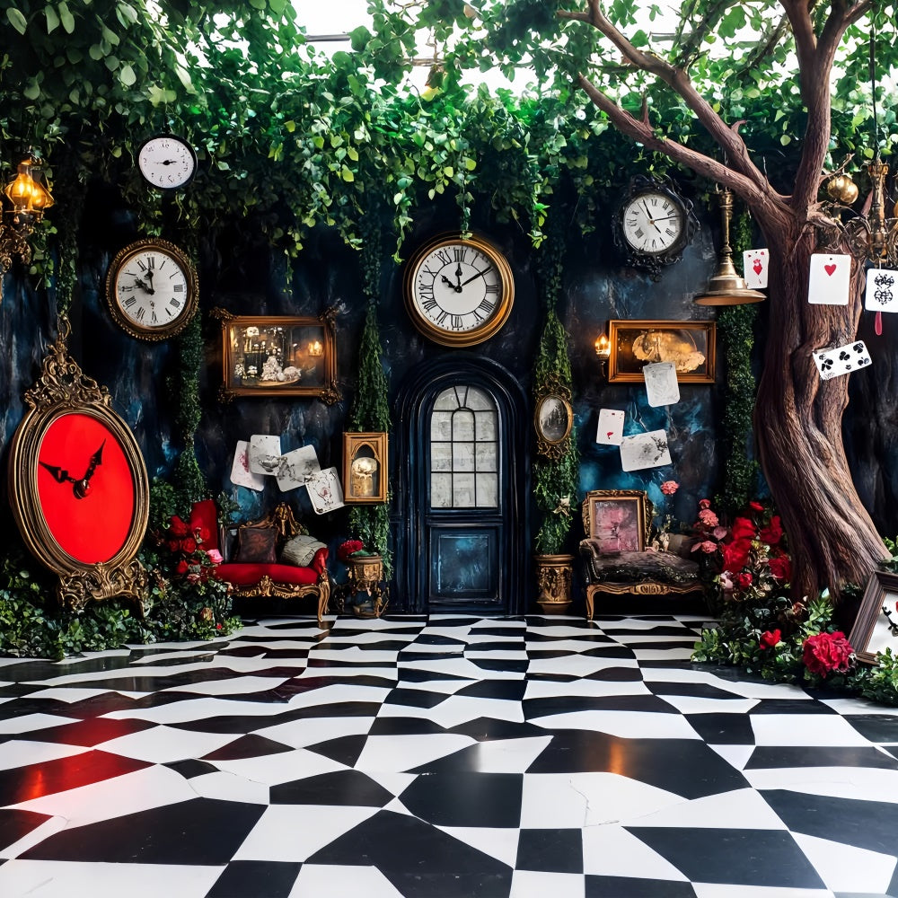 Ostern Fotografie Backdrops Magische Karten Uhrturm Backdrop CSH2-70