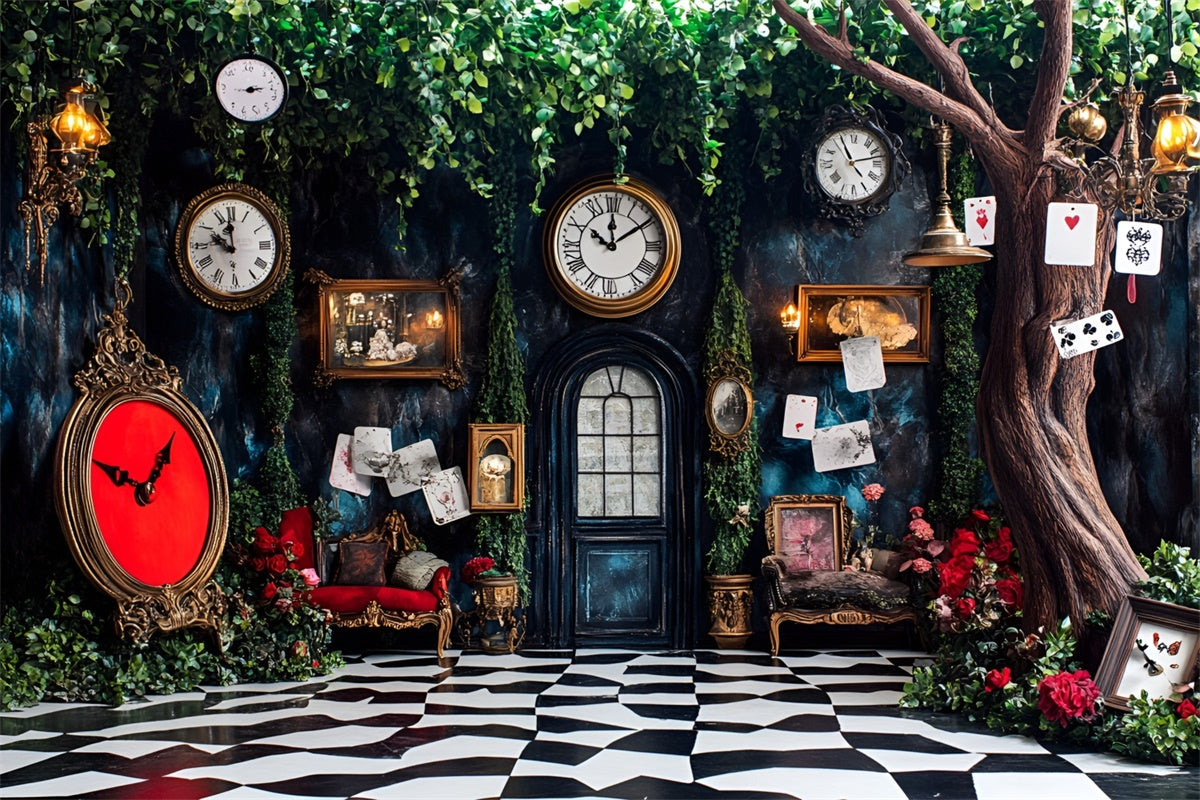 Ostern Fotografie Backdrops Magische Karten Uhrturm Backdrop CSH2-70