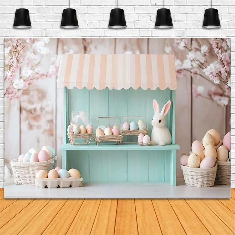 Ostern Backdrops für Fotografie Floral Bunny Egg Shop Backdrop CSH2-76