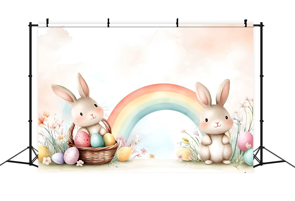 Ostern Foto-Hintergründe Sweet Bunny Rainbow Delight Backdrop CSH2-77