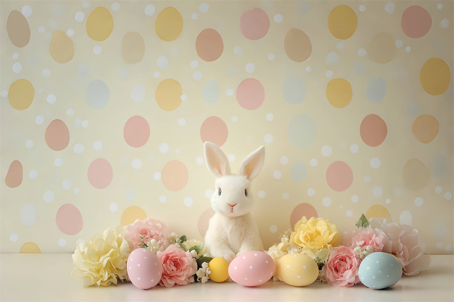 Ostern Backdrops für Fotografie Pastell Bunny Polka Dot Backdrop CSH2-78