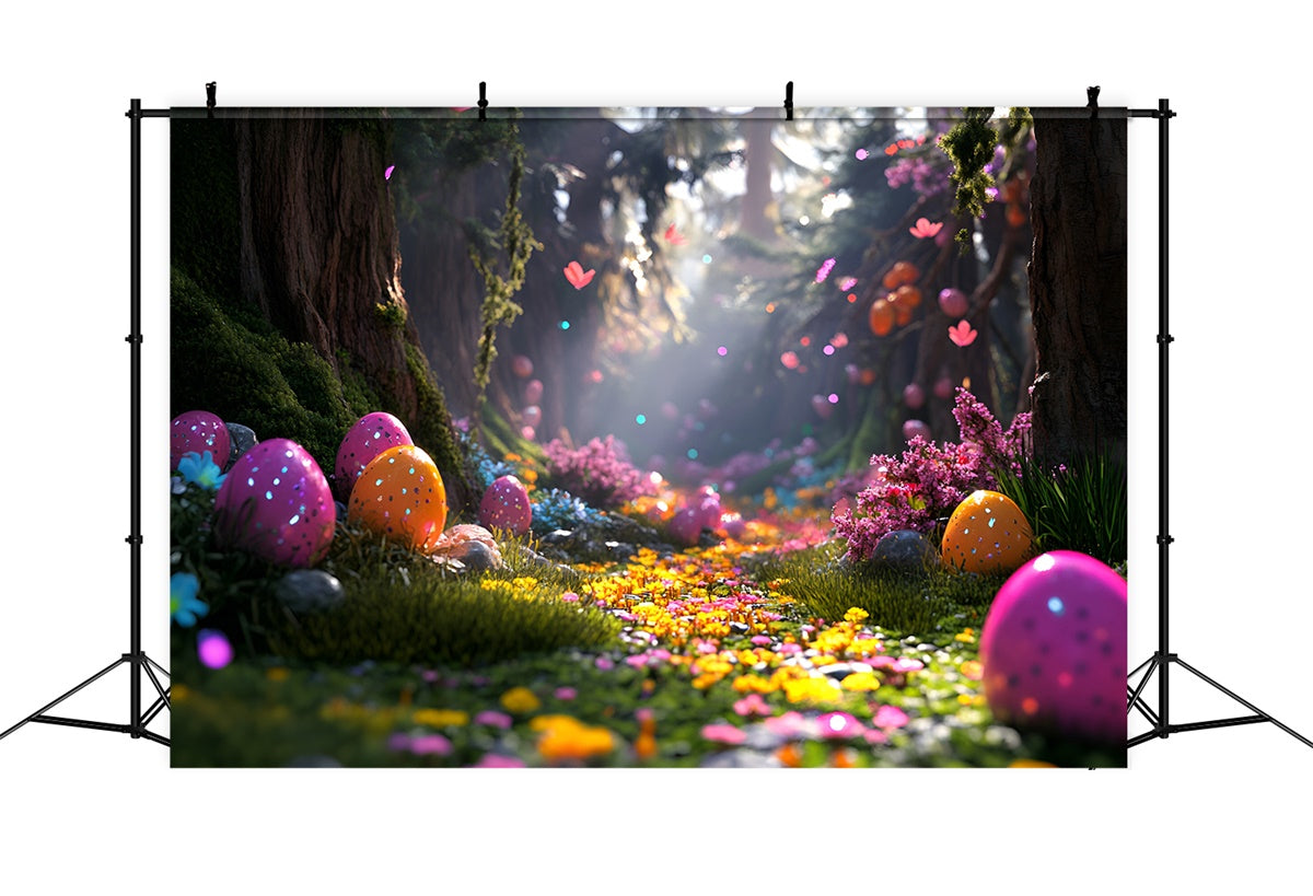 Fotokulissen für Ostern Fantasy Forest Egg Trail Backdrop CSH2-82