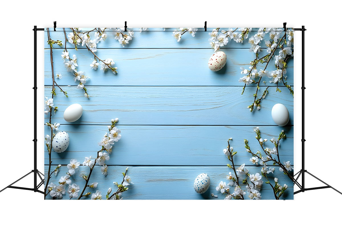 Ostern Backdrops Fotografie Pastell Blau Ostern Blüte Hintergrund CSH2-99