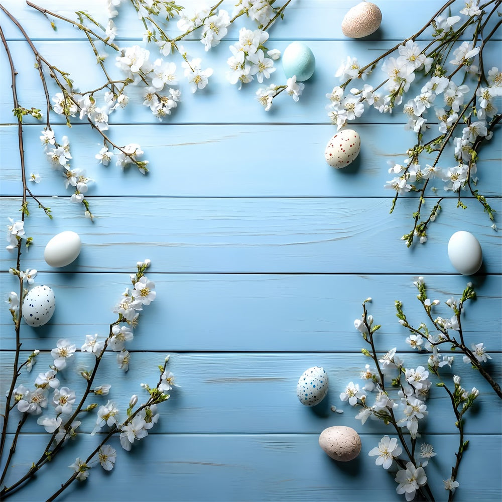 Ostern Backdrops Fotografie Pastell Blau Ostern Blüte Hintergrund CSH2-99