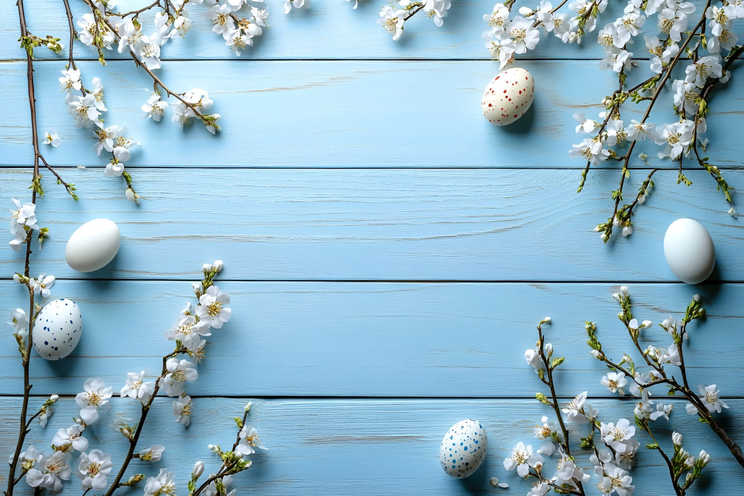 Ostern Backdrops Fotografie Pastell Blau Ostern Blüte Hintergrund CSH2-99