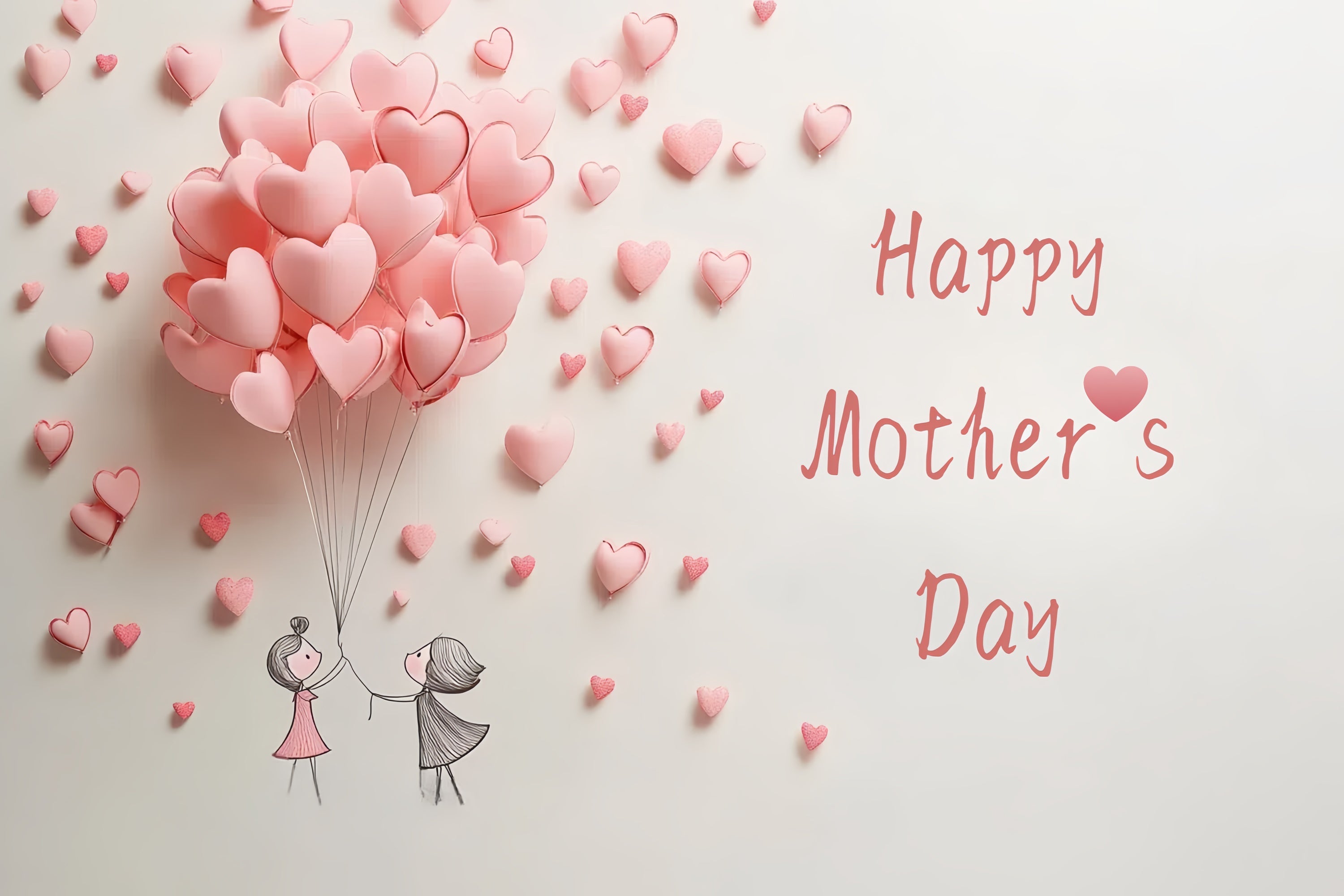 Muttertags-Hintergrundbild zum Anpassen von Herzluftballons mit Rosen CSH3-100
