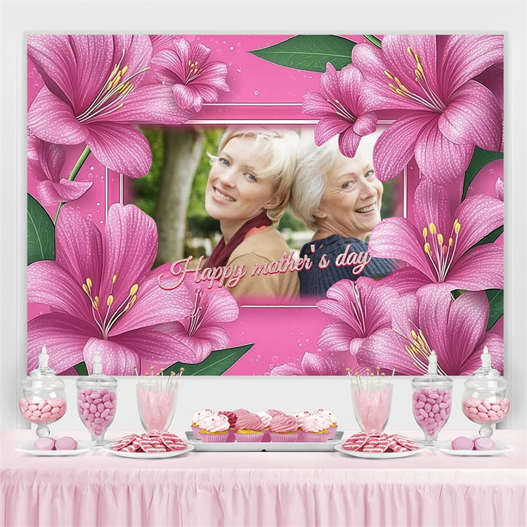 Muttertags-Hintergrundbild Personalisierbar Leuchtende Lilie Blume CSH3-143