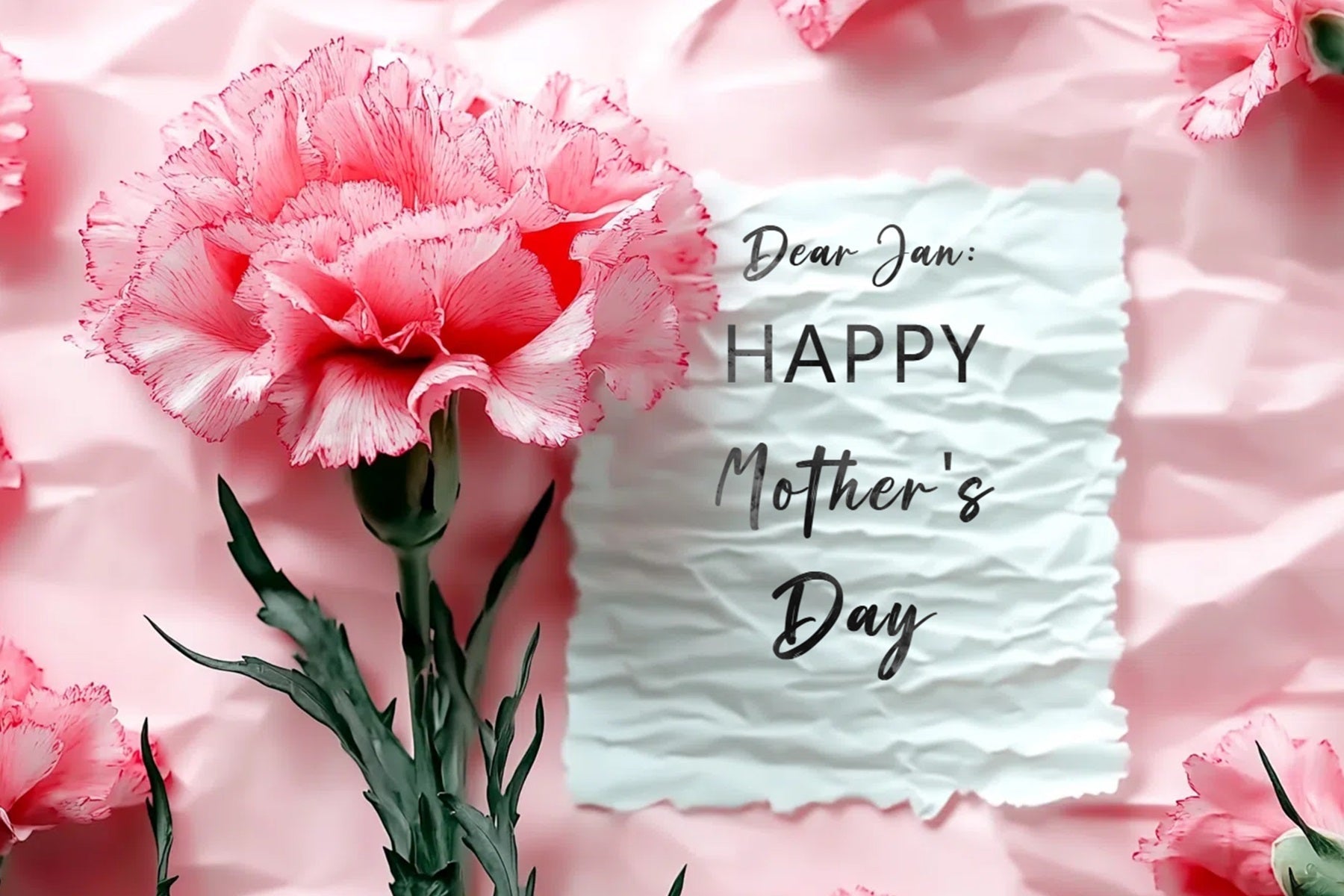 Muttertag Fotohintergrund Floral Zerknittertes Papier Personalisierter Fotohintergrund CSH3-163