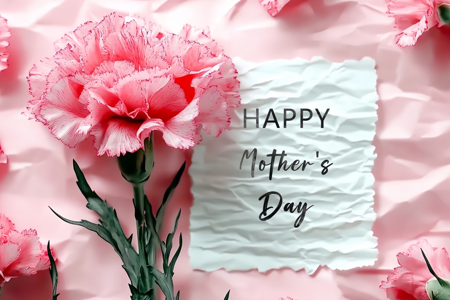 Muttertag Fotohintergrund Floral Zerknittertes Papier Personalisierter Fotohintergrund CSH3-163