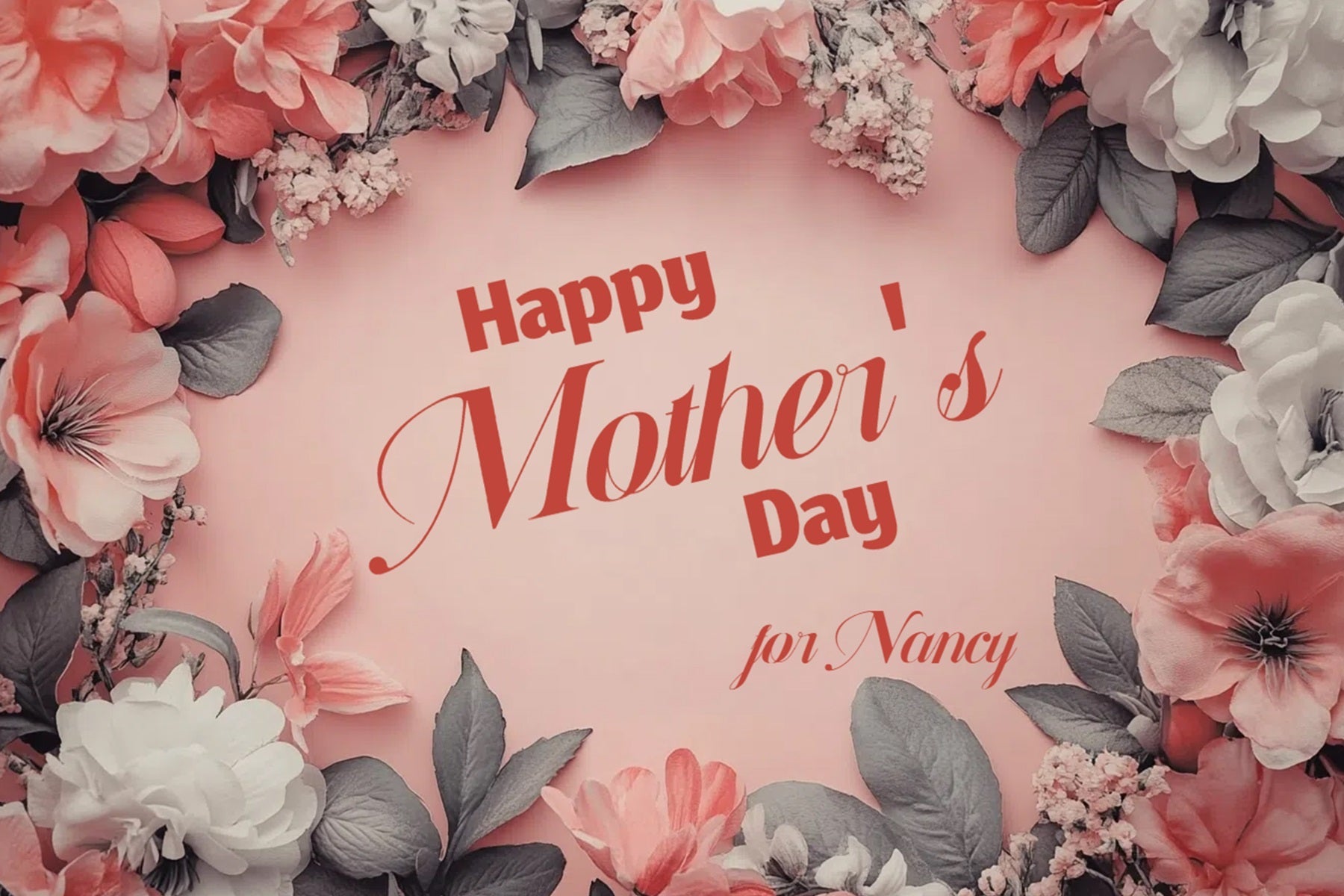 Muttertag Fotohintergrund Florale Schönheit Personalisierter Hintergrund CSH3-166