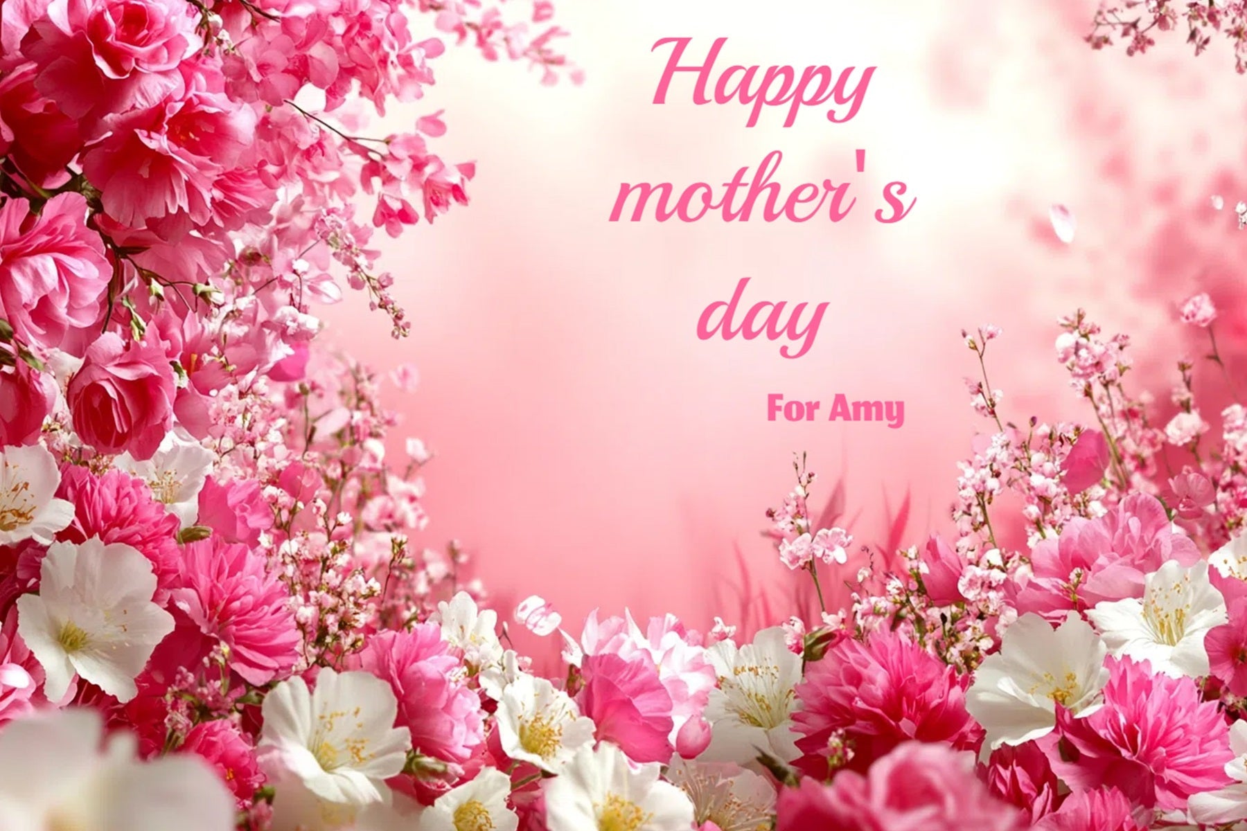 Muttertag Fotohintergrund Blush Floral Wonderland Personalisierter Hintergrund CSH3-167