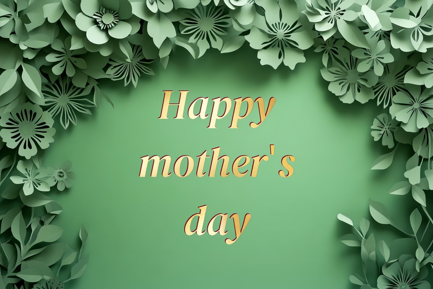 Mothers Day Backdrop Grün Floral Personalisierte Backdrop CSH3-169