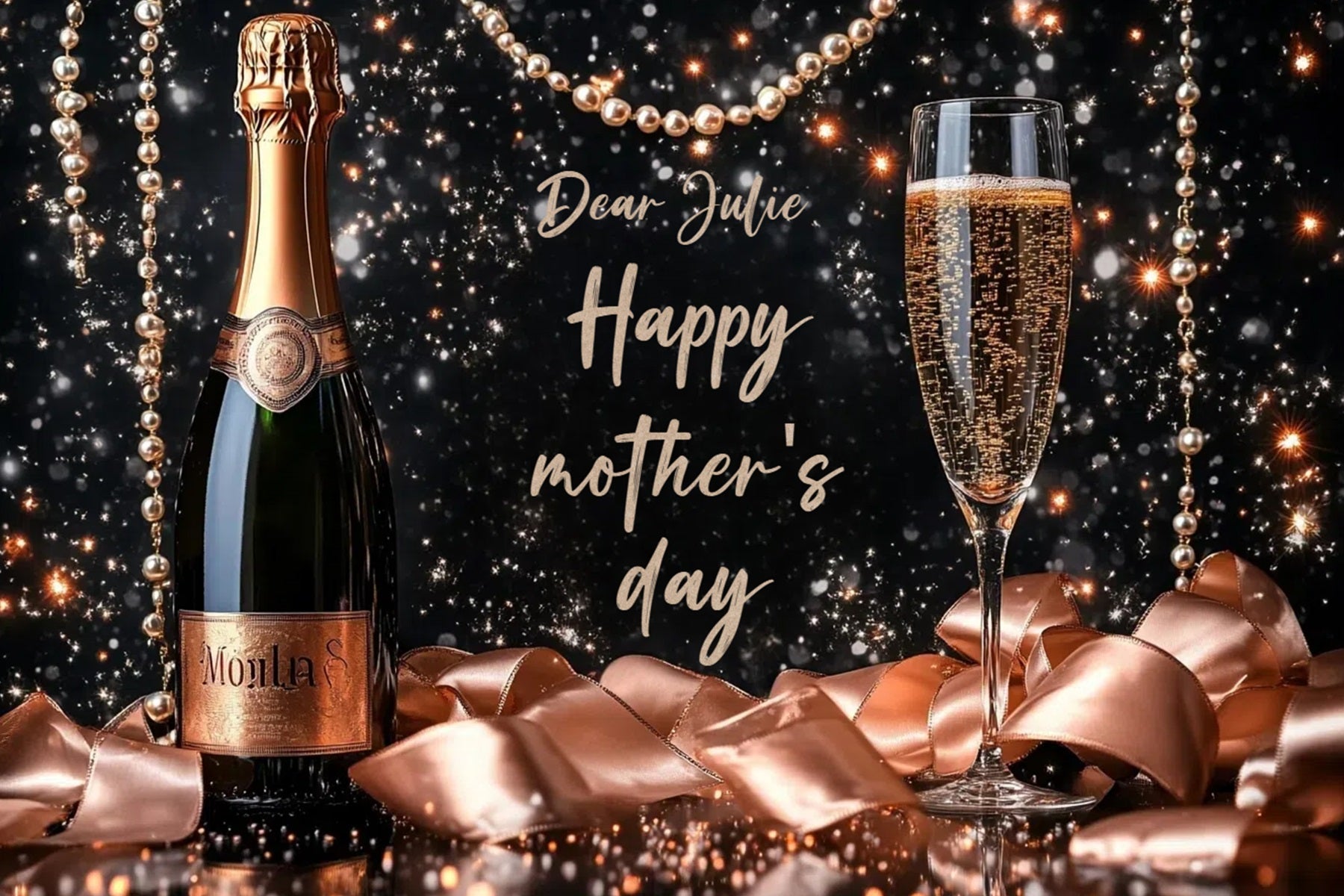 Muttertags-Fotokulissen Sektparty Personalisierte Kulisse CSH3-175