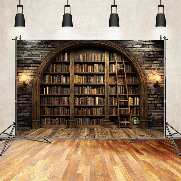Back To School Backdrop Ideen Vintage Bibliothek Bücherregal Backdrop CSH3-18