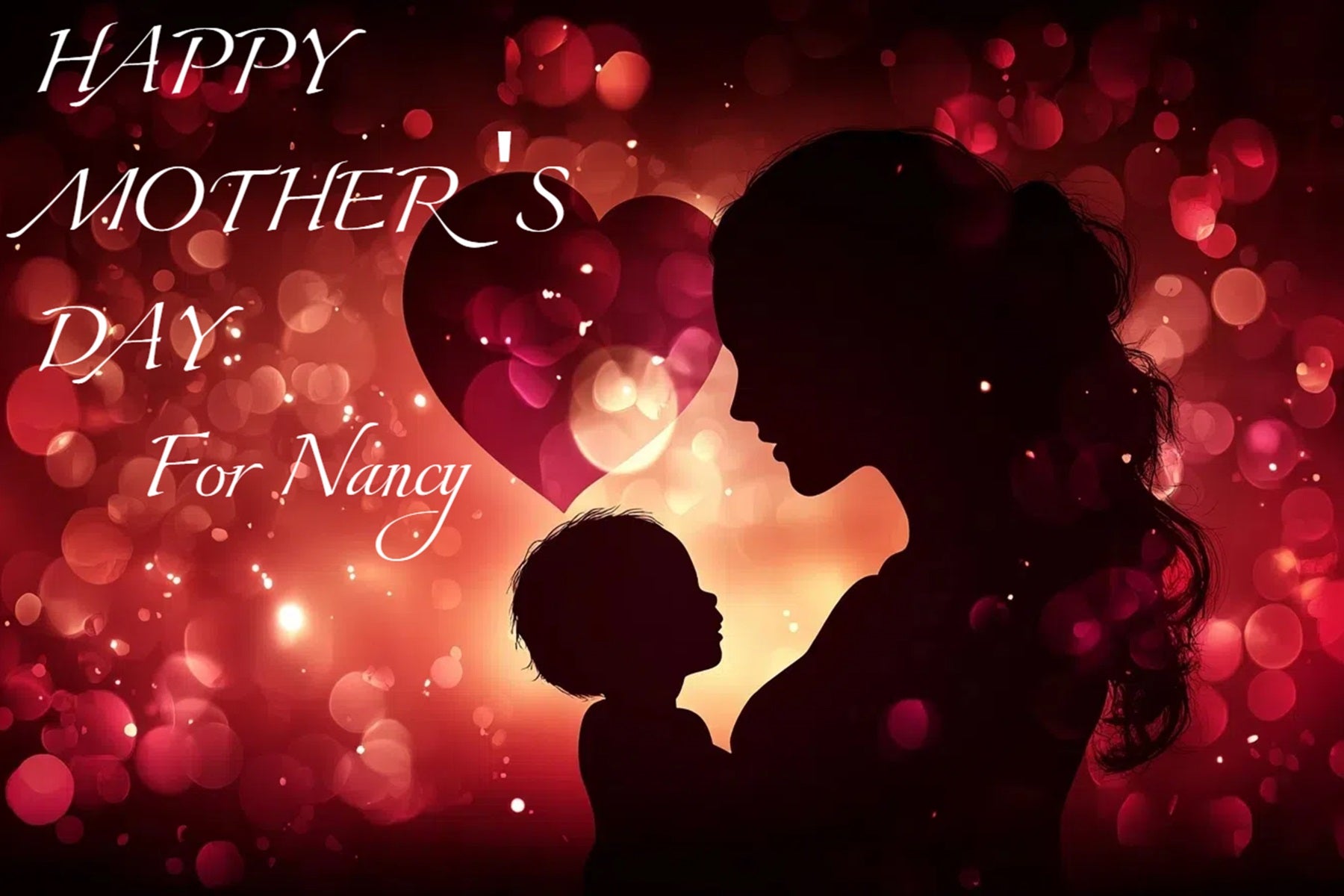 Muttertag Backdrop Ideen Glühendes rotes Herz Individuelles Backdrop CSH3-181