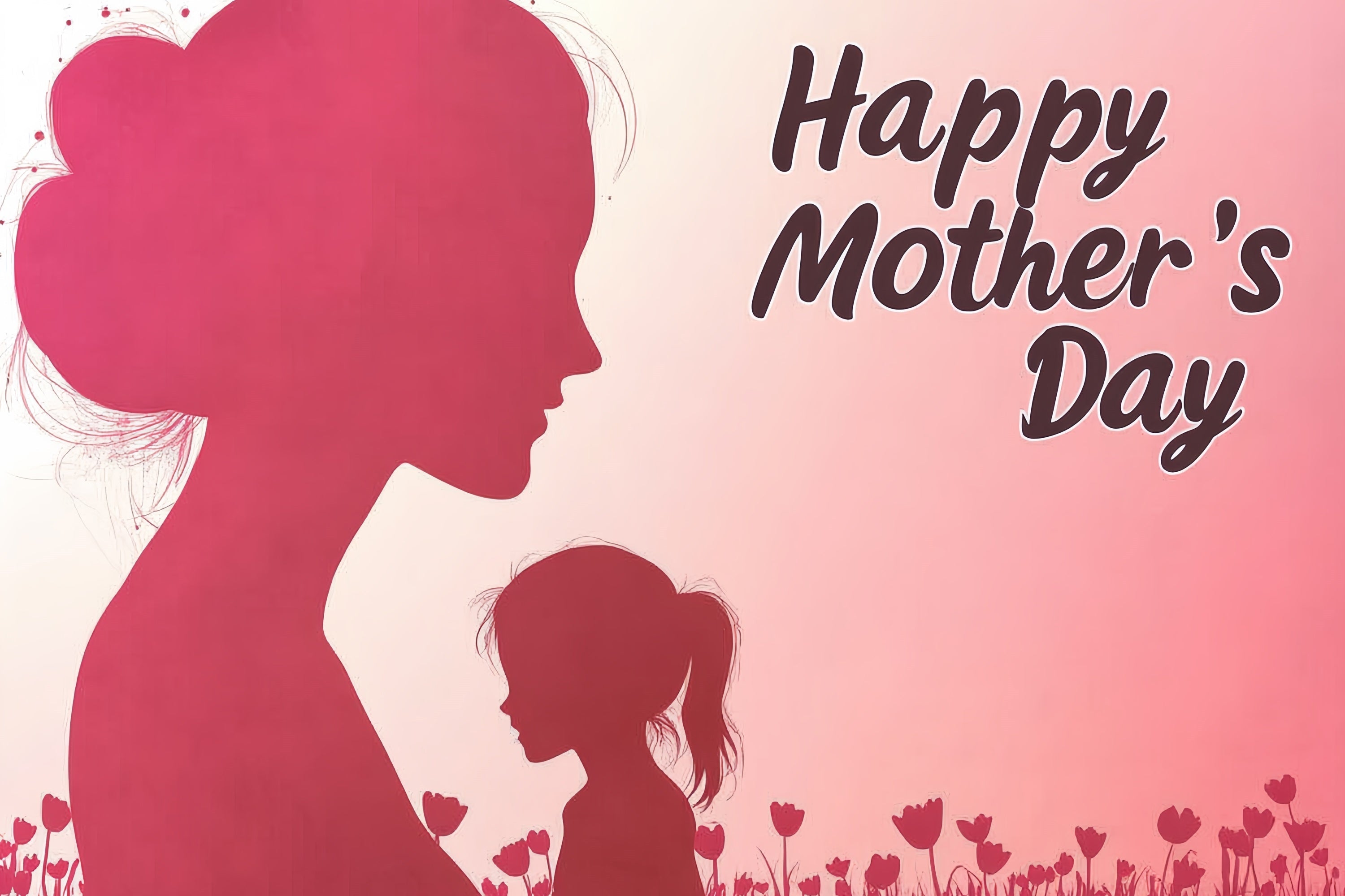 Muttertag Fotokulissen Liebevolle Momente Silhouette Individueller Hintergrund CSH3-193