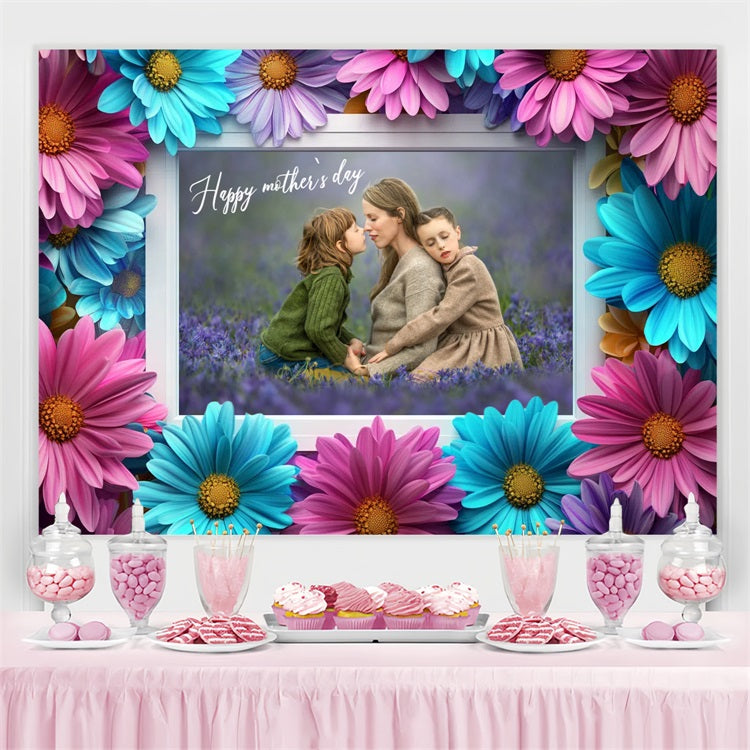 Backdrops für Muttertag Floral Border Personalisierte Backdrop CSH3-201