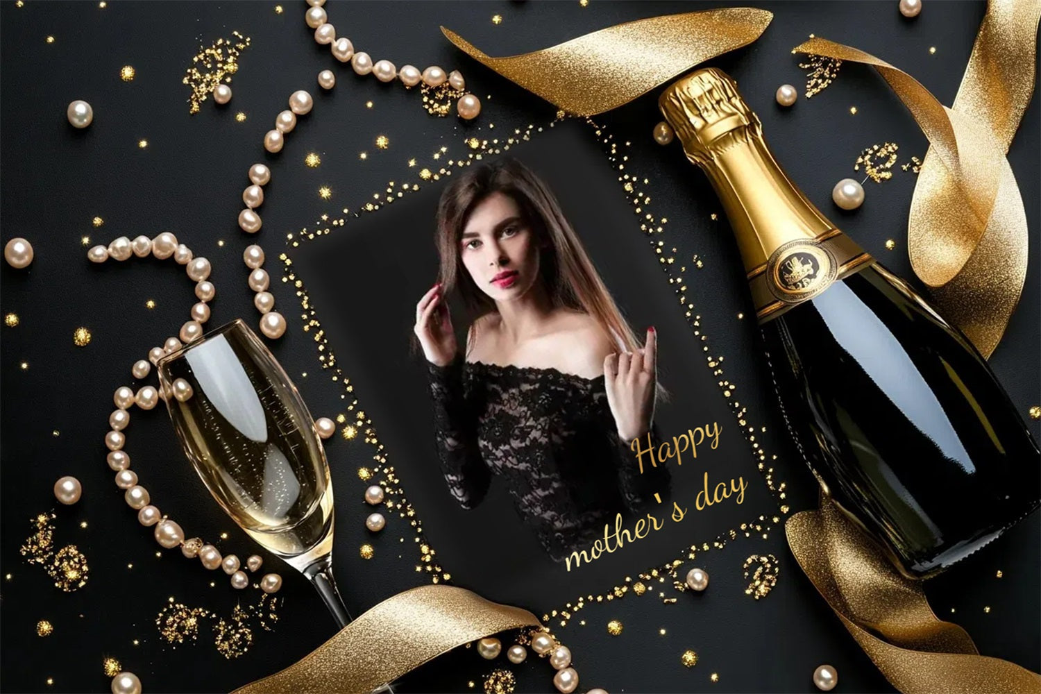 Hintergrundbild für Muttertag Perle Champagner Individuelles Hintergrundbild CSH3-211