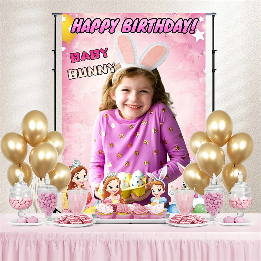 Ostern Backdrops Süßes Mädchen Hasenwunderland Personalisierte Kulisse CSH3-217