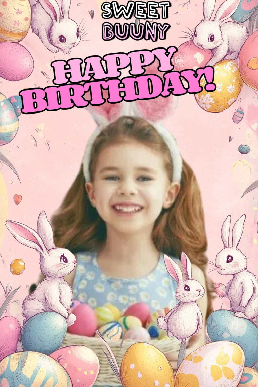 Ostern Fotohintergrund Aquarell Hasen Ei Personalisierte Kulisse CSH3-218