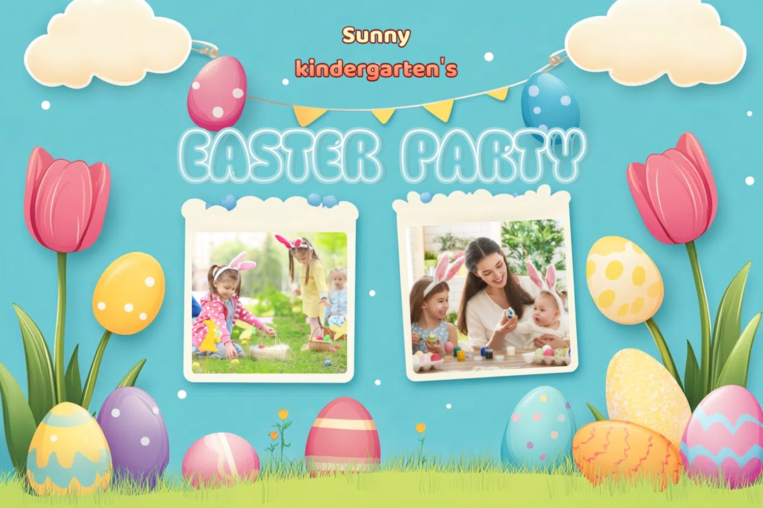 Ostern Fotohintergrund Ideen Ei Abenteuer Custom Backdrop CSH3-224
