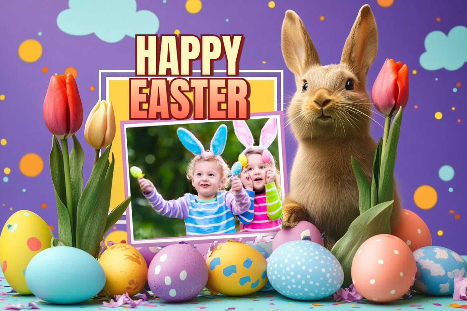 Ostern Fotohintergrund Bunny Egg Hunt Personalisierte Kulisse CSH3-225