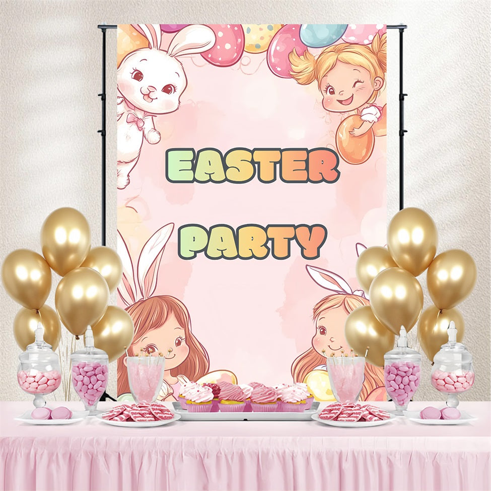 Ostern Backdrop Ideen Cartoon Bunny Celebration Personalisierte Backdrop CSH3-226