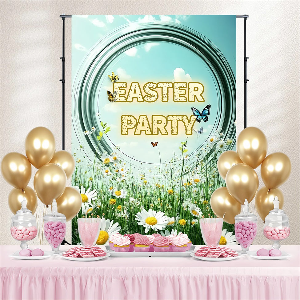 Backdrop Ostern Blauer Himmel Gänseblümchen Personalisierte Backdrop CSH3-229