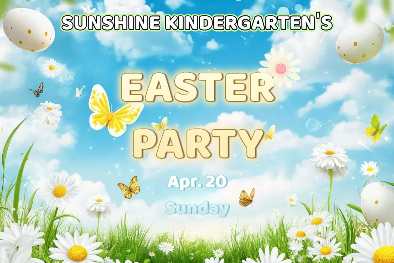 Ostern Backdrop Frühling Gänseblümchen Eierjagd Custom Backdrop CSH3-231