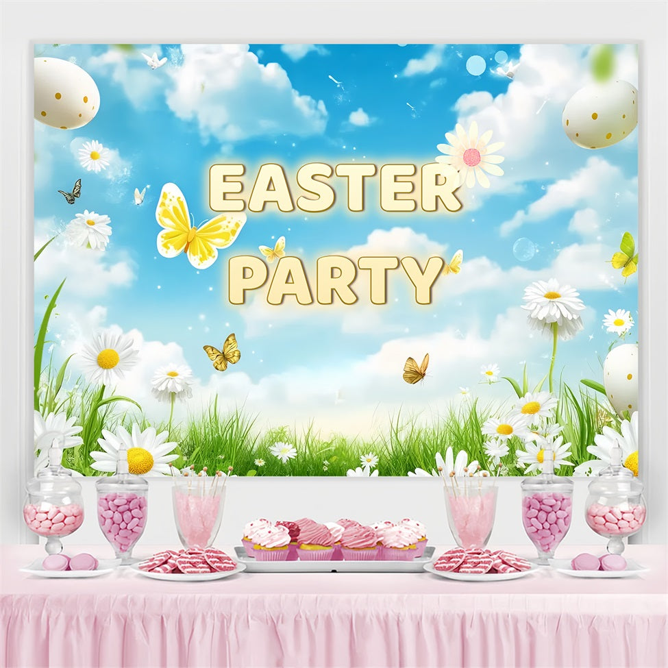 Ostern Backdrop Frühling Gänseblümchen Eierjagd Custom Backdrop CSH3-231