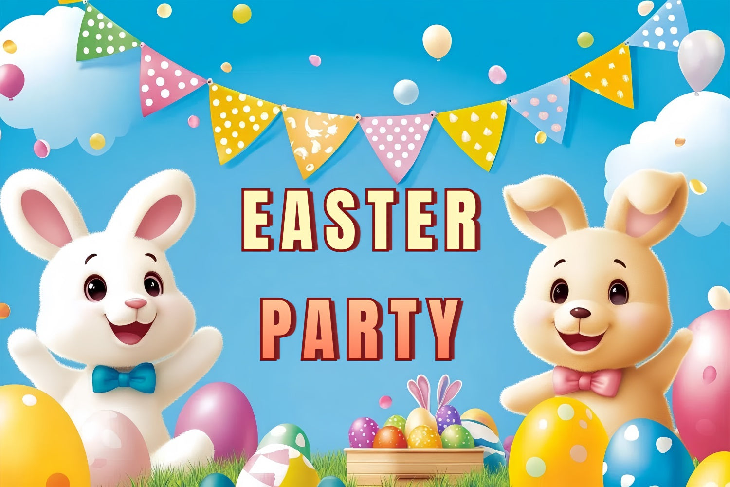 Ostern Bunny Backdrops Adorable Bunny Celebration Individuelles Backdrop CSH3-233