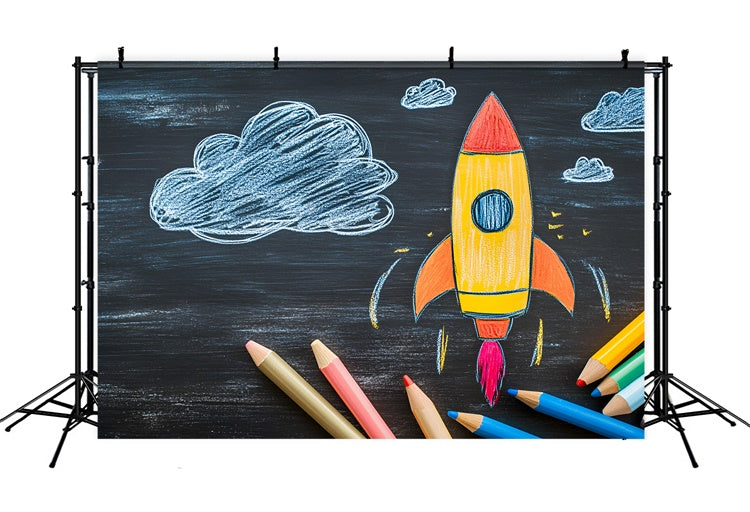 Back To School Backdrop Ideen Weltraumforschung Sketch Backdrop CSH3-24