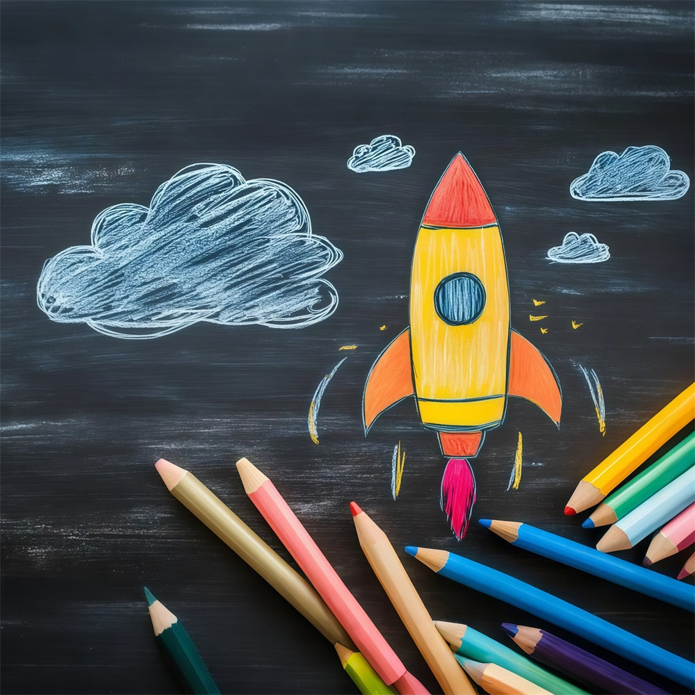 Back To School Backdrop Ideen Weltraumforschung Sketch Backdrop CSH3-24