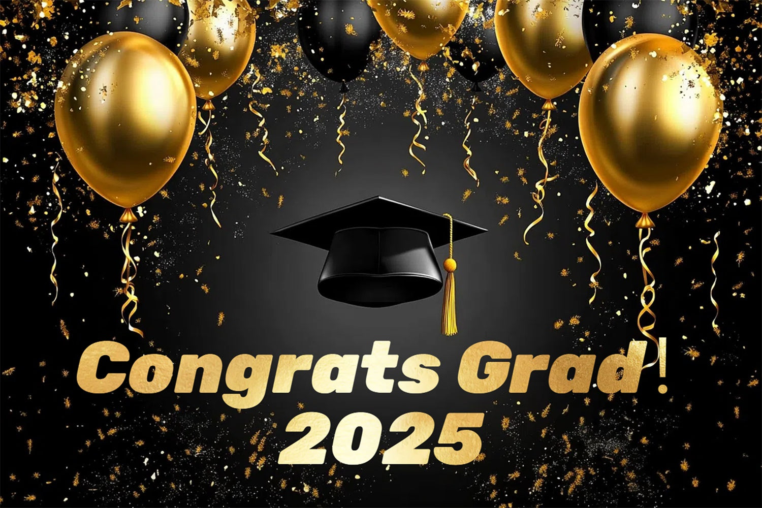 2025 Graduation Backdrop Schwebende Luftballons Graduation Party Backdrop CSH3-244