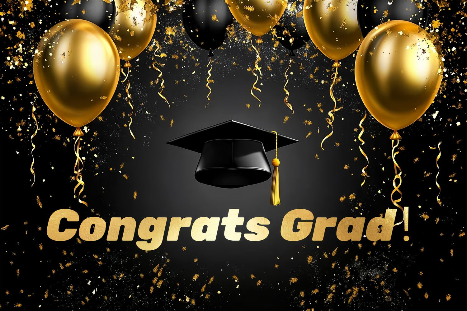 2025 Graduation Backdrop Schwebende Luftballons Graduation Party Backdrop CSH3-244