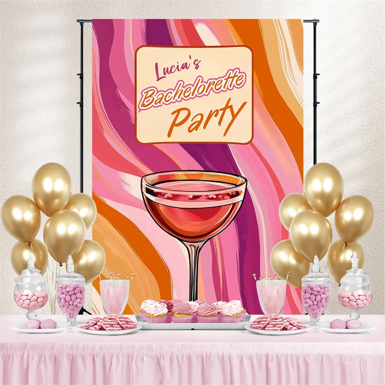Hochzeit Backdrop Design Cocktail Party Bachelorette Personalisierte Backdrop CSH3-290