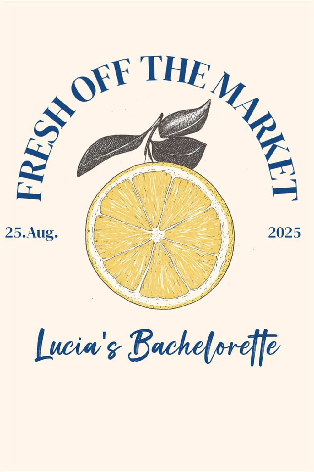 Fotohintergrund für den Hochzeitsempfang Zitrone Liebe Bachelorette Custom Backdrop CSH3-294