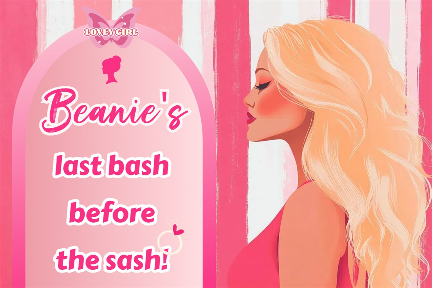 Hochzeit Dusche Backdrop Rosa Mädchen Bash Personalisierte Backdrop CSH3-297