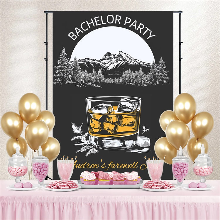 Backdrop für Hochzeit Whiskey Party Personalisierte Backdrop CSH3-304