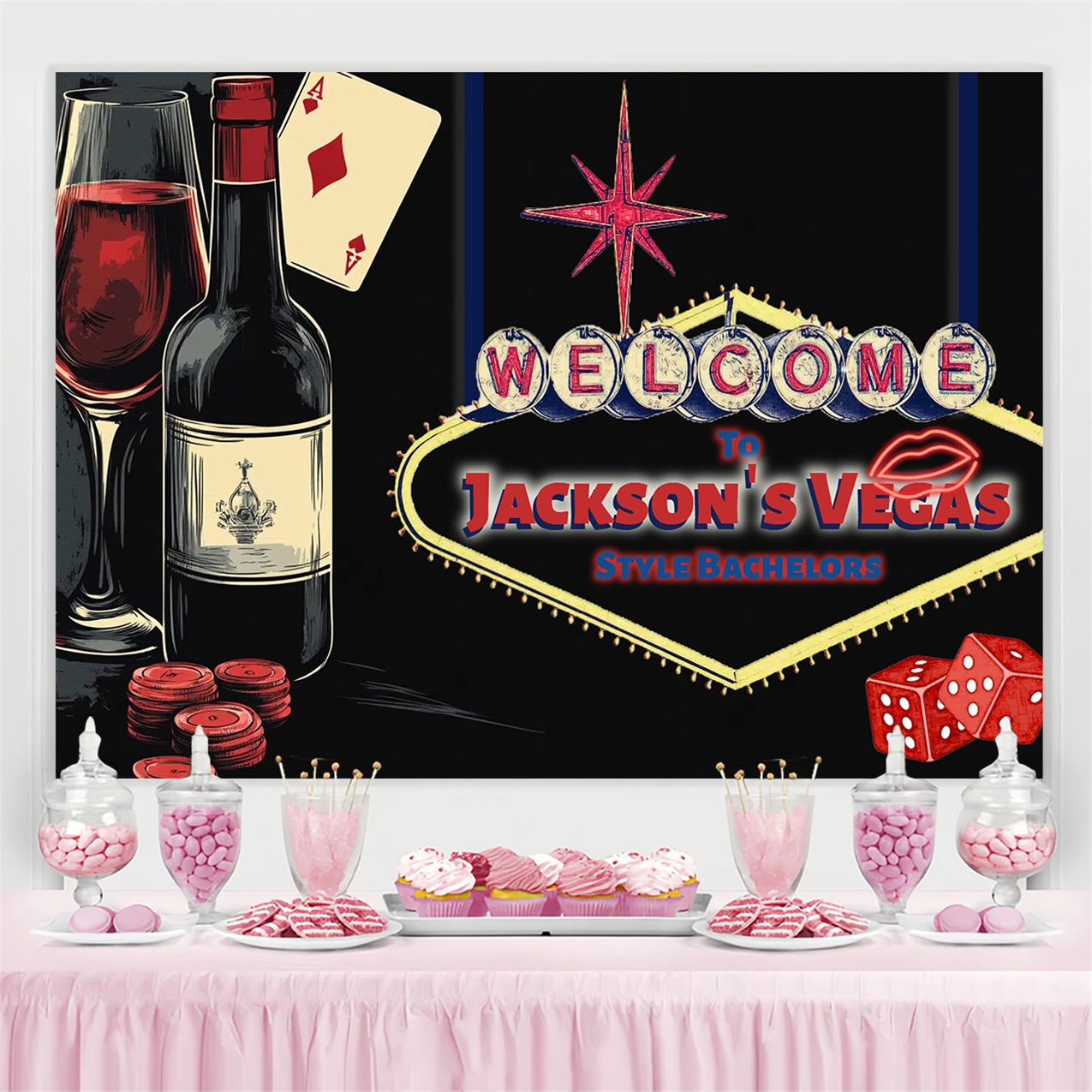 Hochzeit Fotokulisse Ideen Wein Bachelor Bash Custom Backdrop CSH3-306